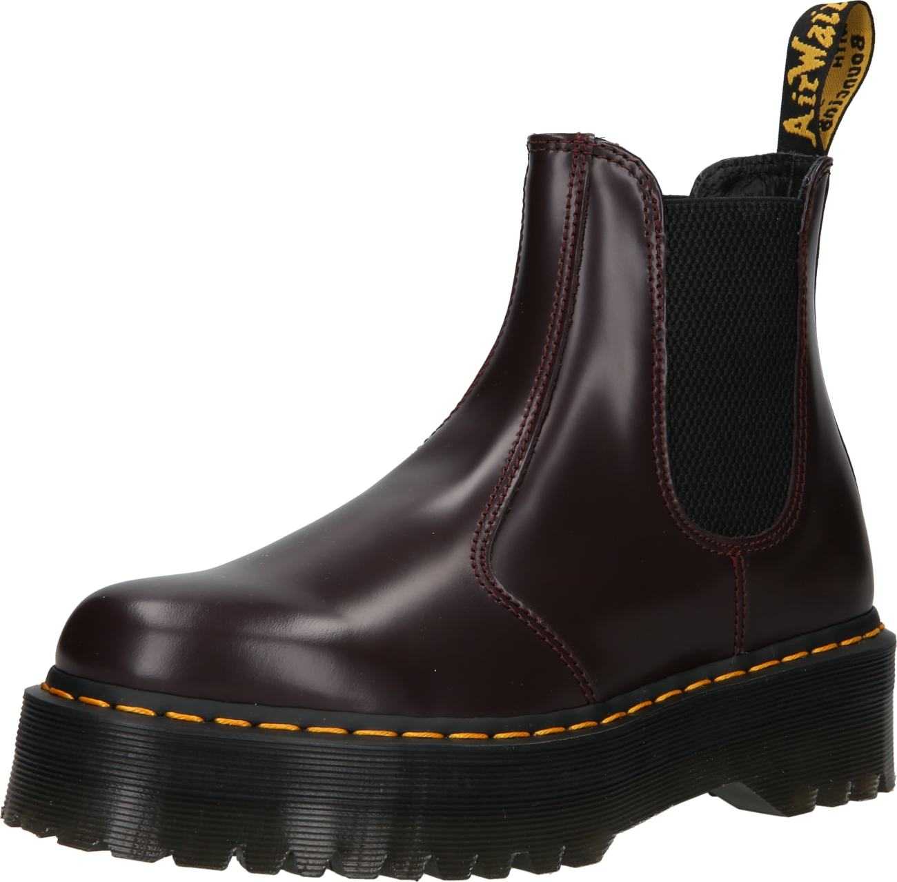 Dr. Martens Chelsea boty 'Quad' bordó