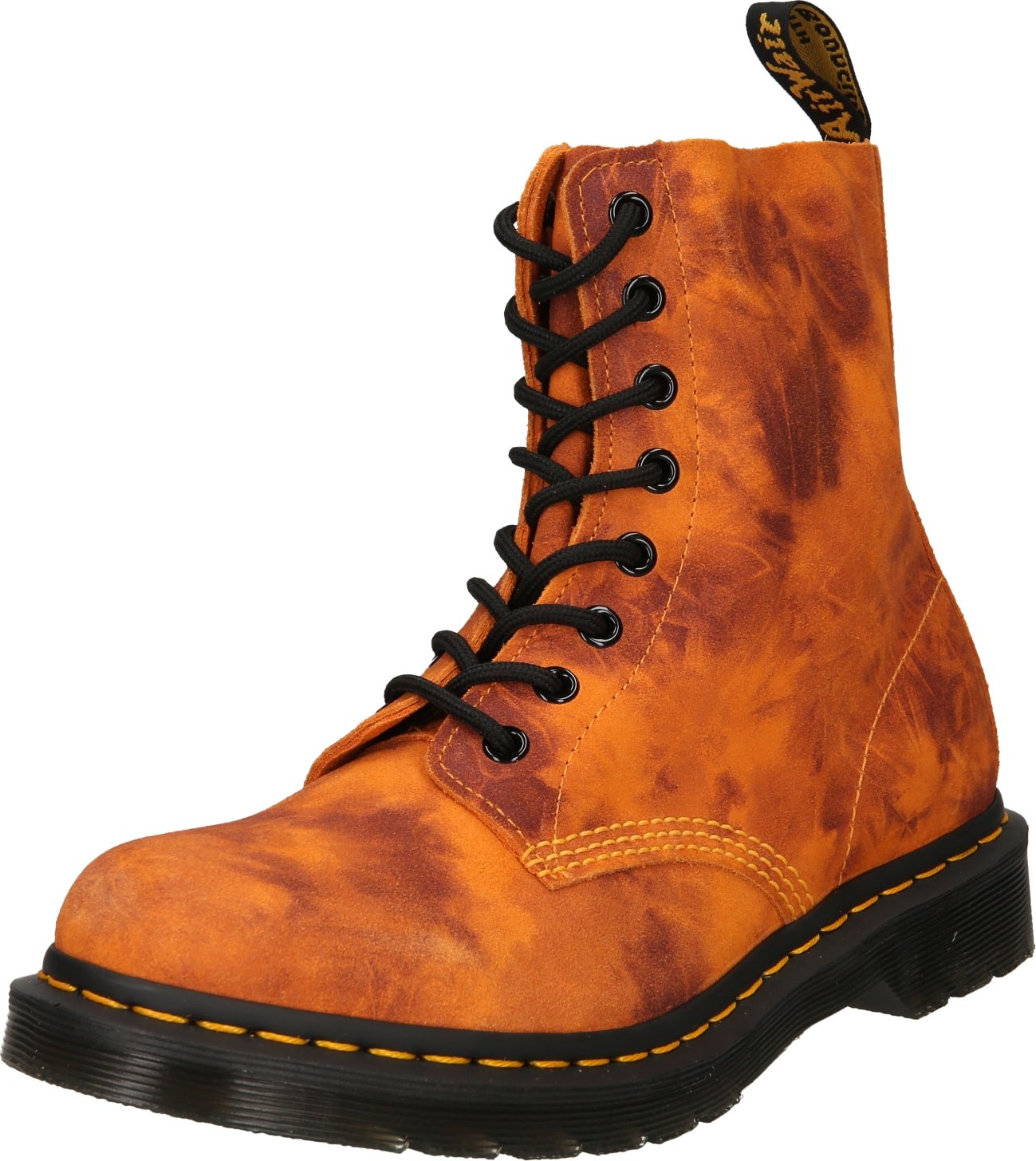 Dr. Martens Šněrovací kozačky 'Pascal' hnědá / oranžová / černá