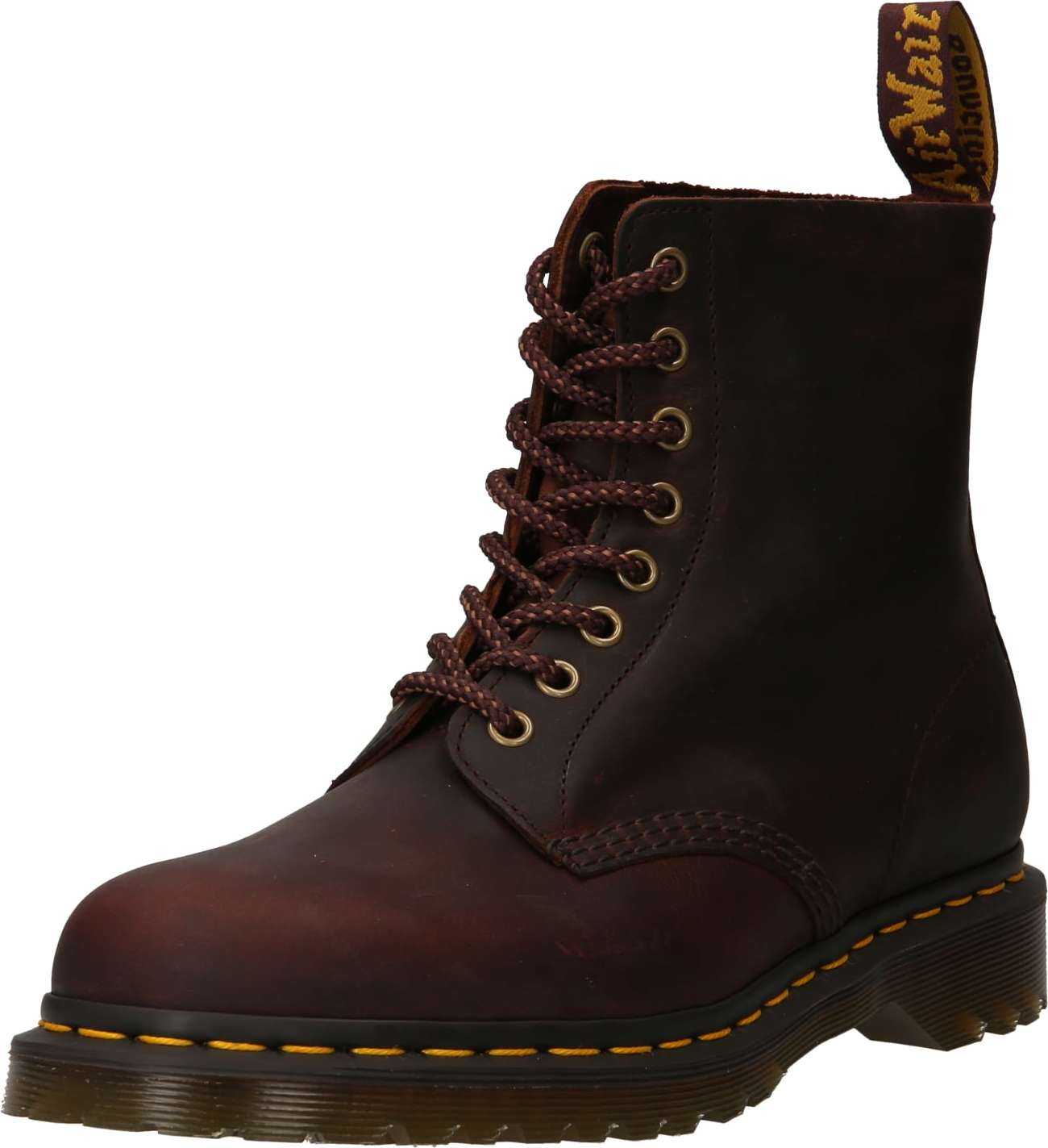 Dr. Martens Šněrovací boty 'Pascal' hnědá / žlutá