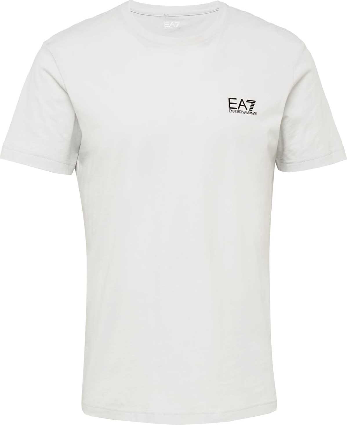 EA7 Emporio Armani Tričko světle šedá / černá