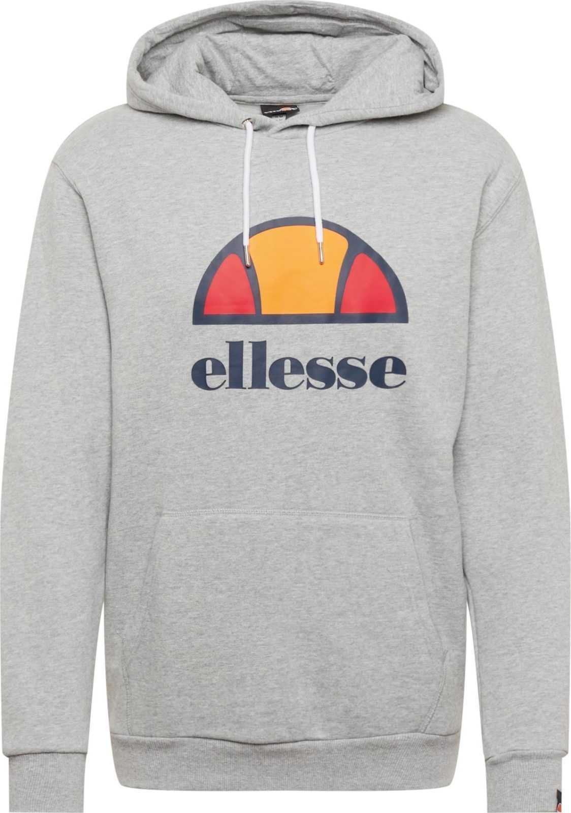 ELLESSE Sportovní mikina 'Dahryl' šedý melír / oranžová / černá