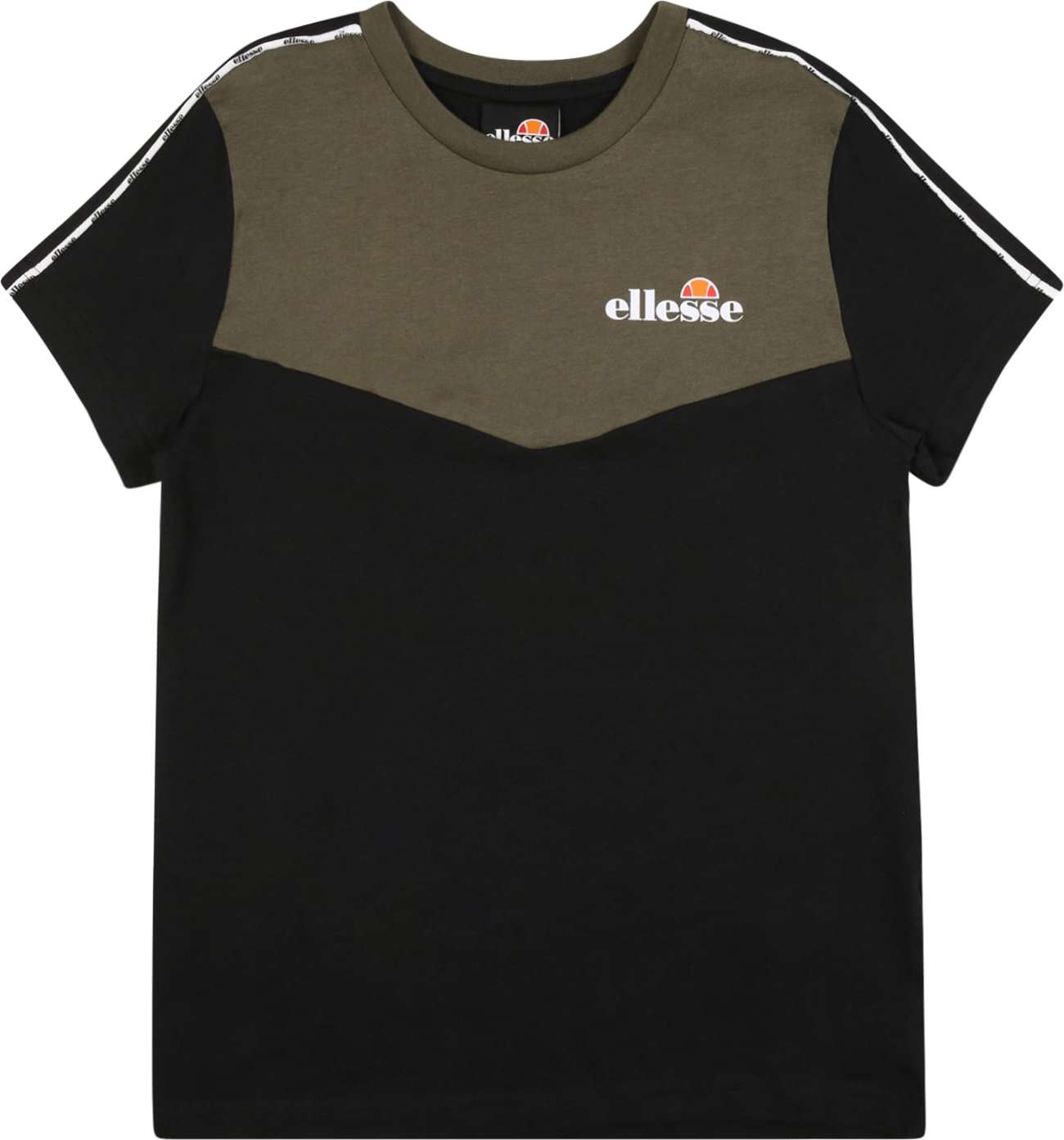 ELLESSE Tričko 'Rydaro' khaki / černá / bílá