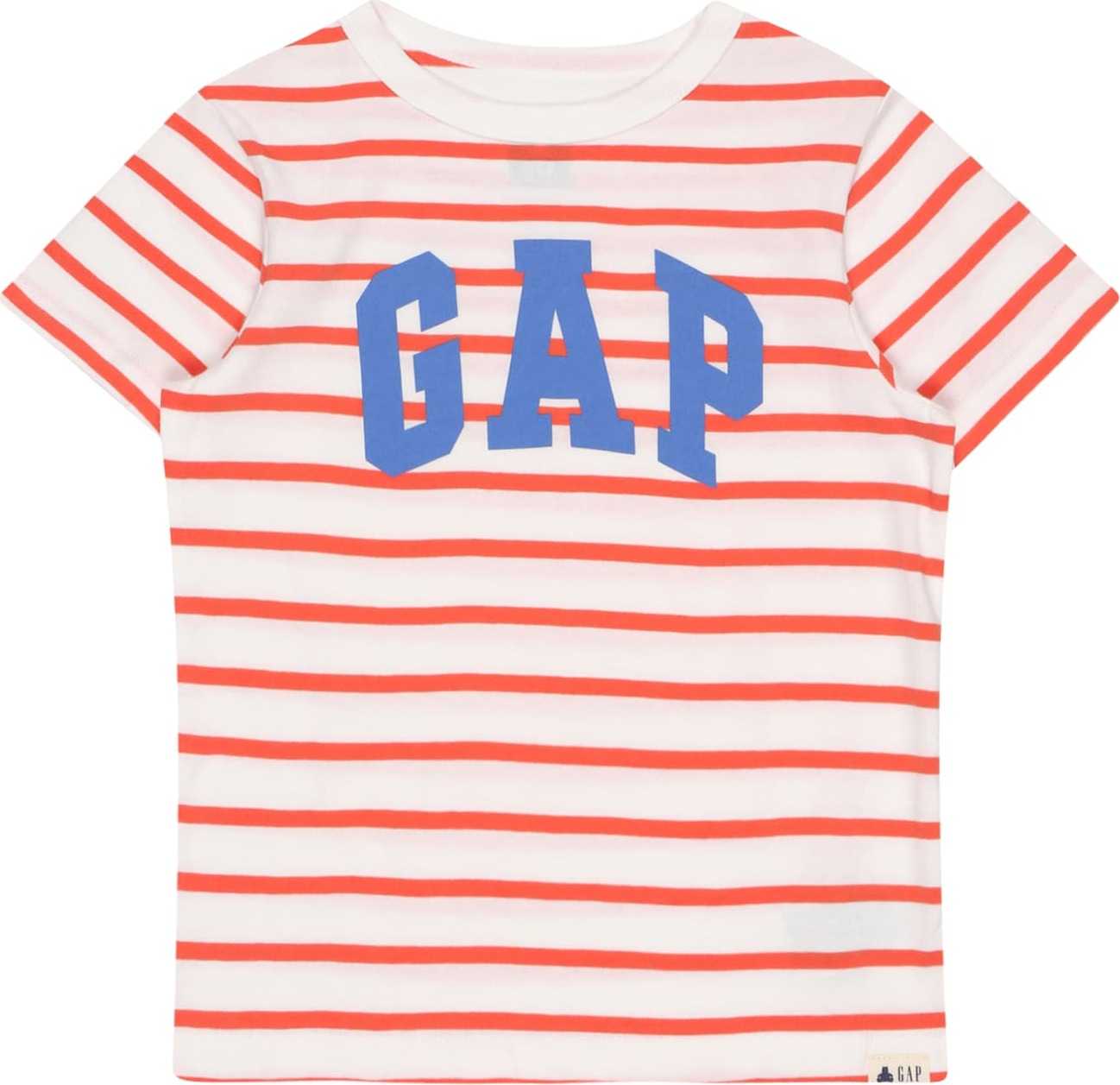 GAP Tričko modrá / oranžová / offwhite