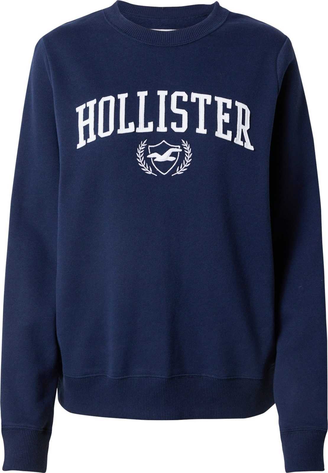 HOLLISTER Mikina námořnická modř / bílá