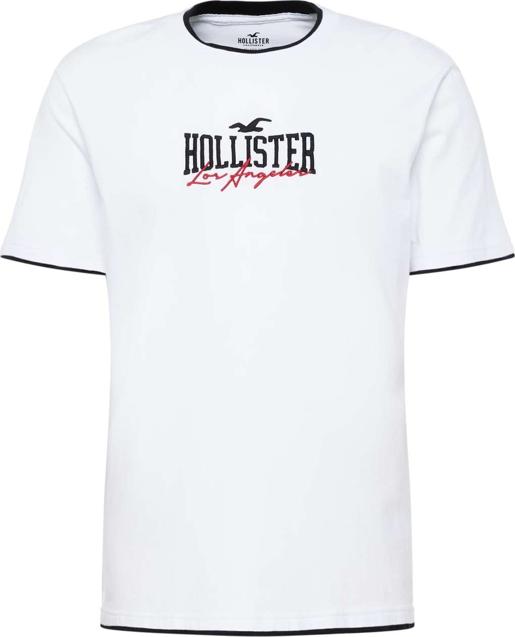 HOLLISTER Tričko červená / černá / offwhite