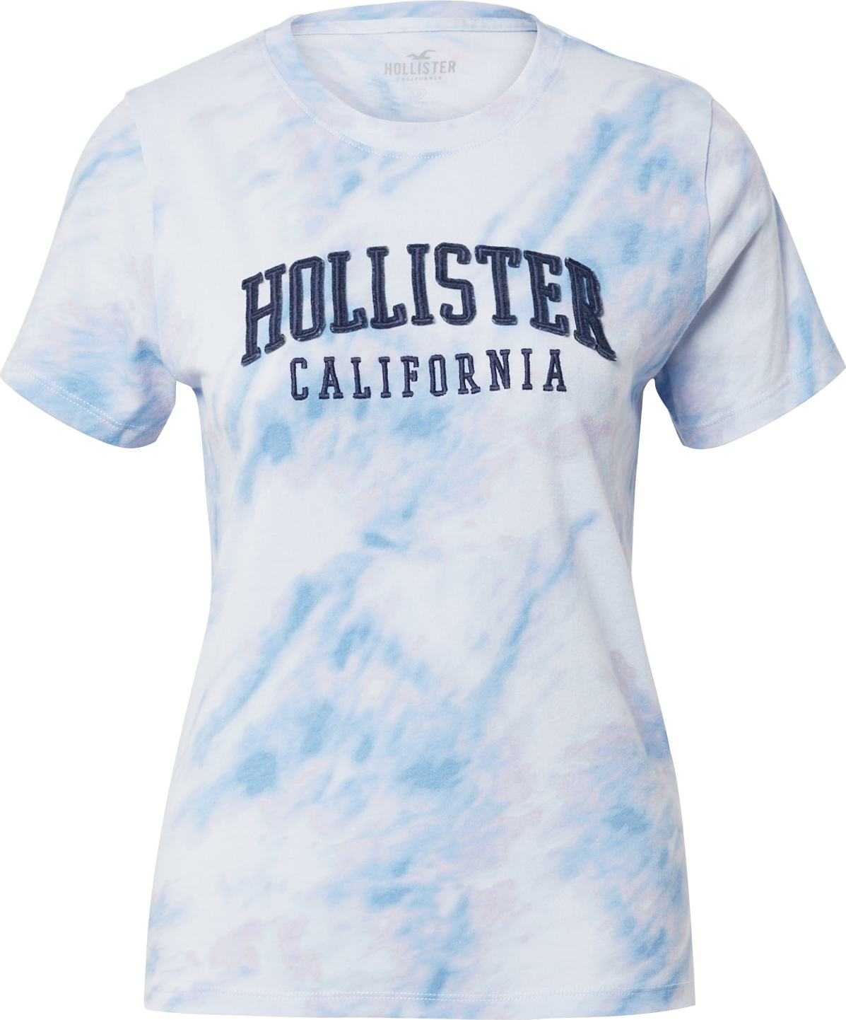 HOLLISTER Tričko námořnická modř / světlemodrá / šeříková / bílá