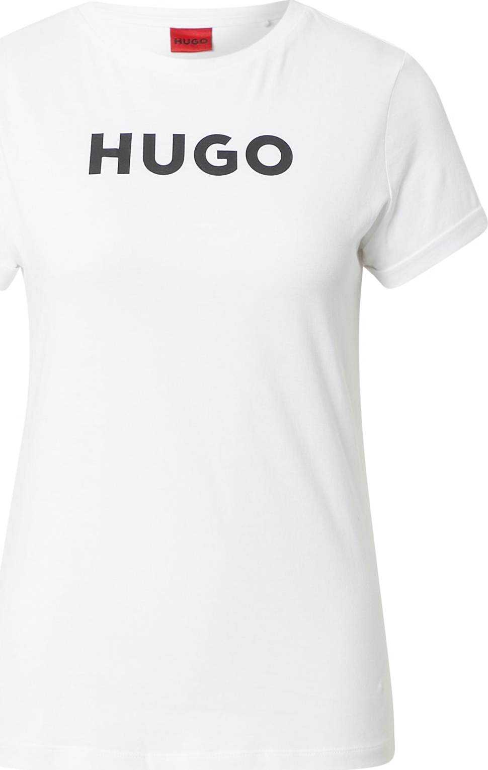 HUGO Tričko 'The HUGO Tee' černá / bílá