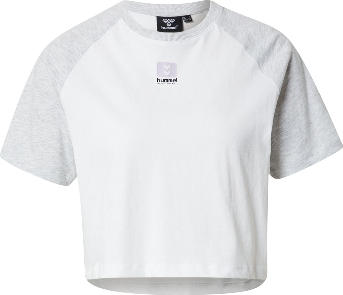 Hummel Funkční tričko 'Naya' světle šedá / šedý melír / světle fialová / černá