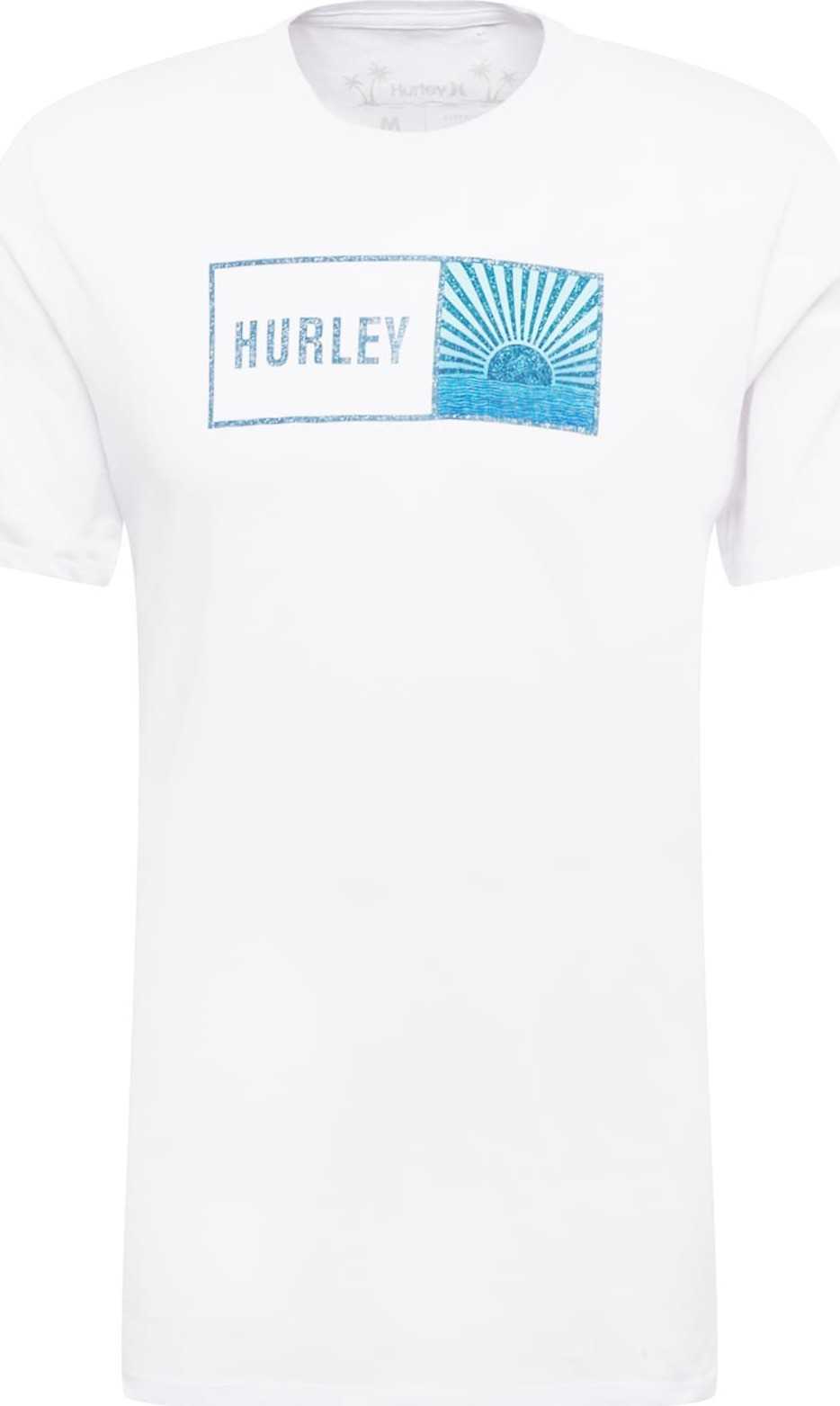 Hurley Funkční tričko marine modrá / světlemodrá / bílá