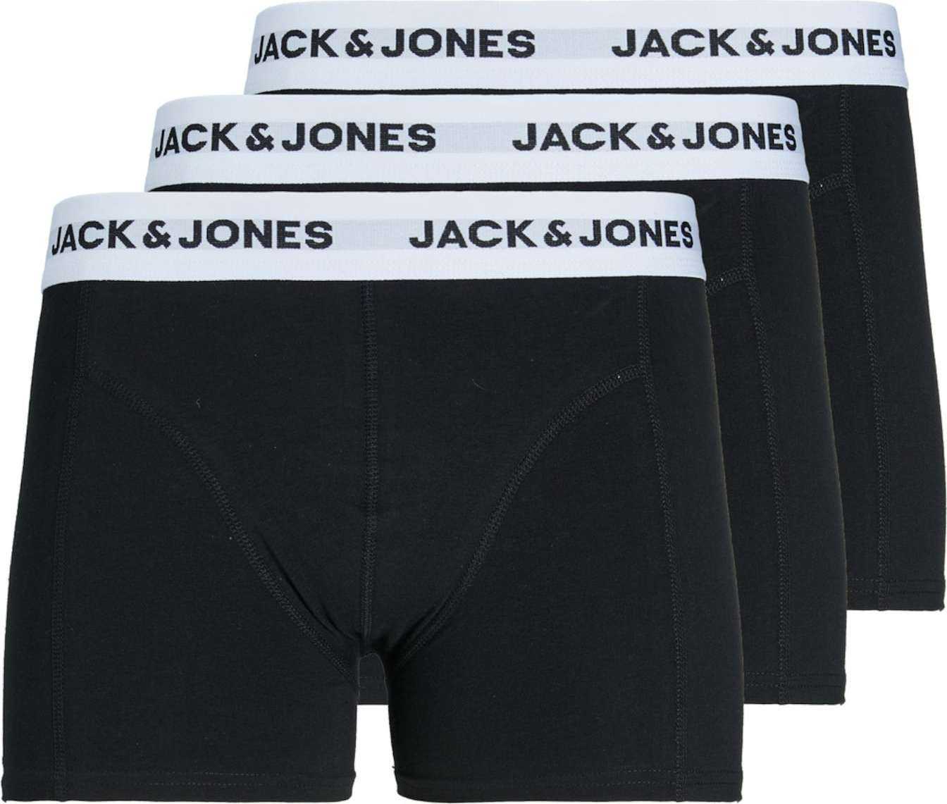 JACK & JONES Boxerky černá / bílá