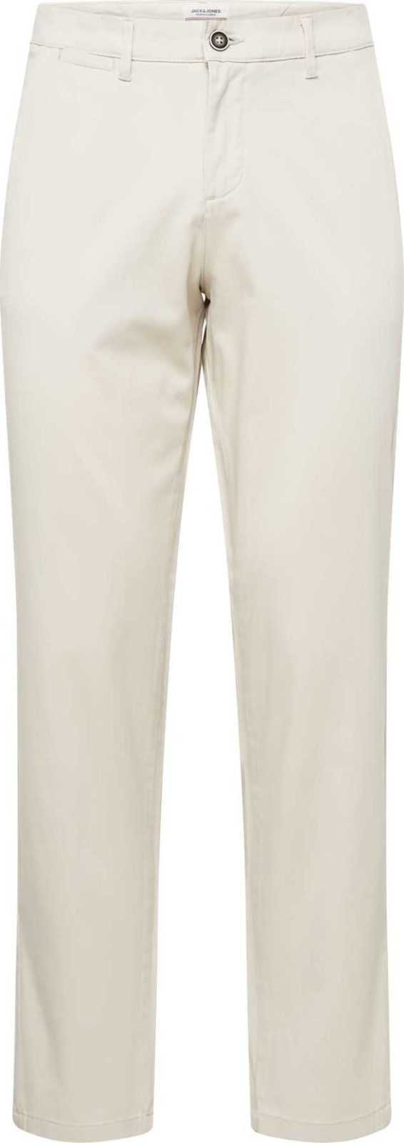 JACK & JONES Chino kalhoty 'OLLIE' slonová kost