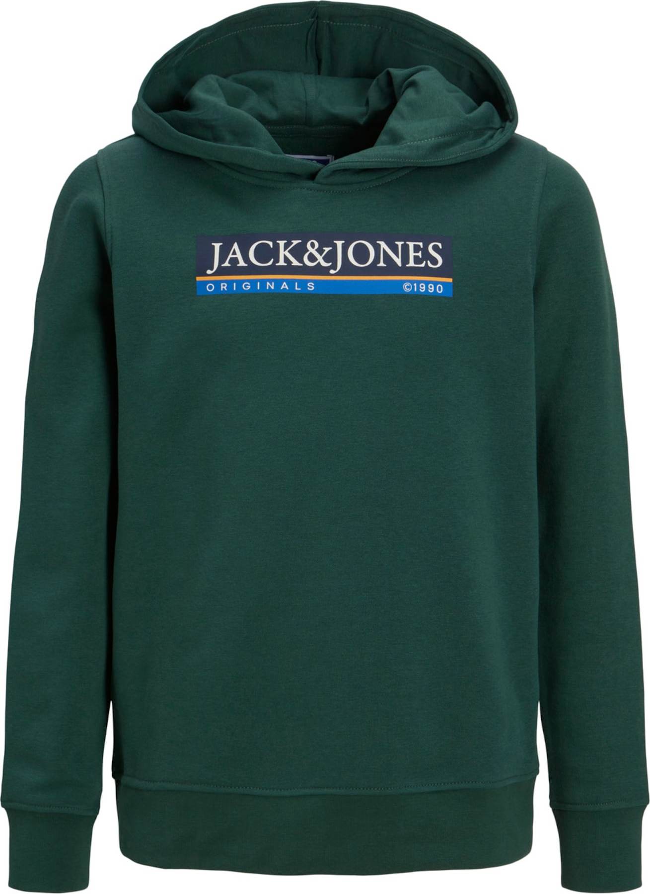 Jack & Jones Junior Mikina 'Codyy' modrá / karamelová / tmavě zelená / bílá