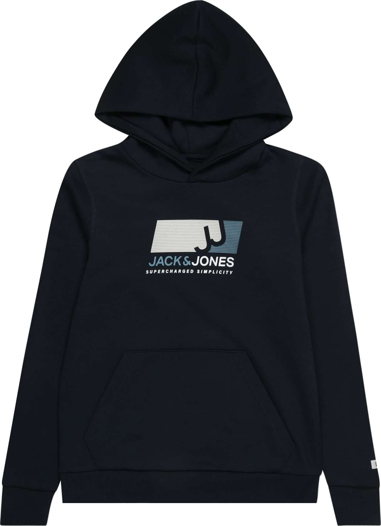 Jack & Jones Junior Mikina modrá / námořnická modř / bílá