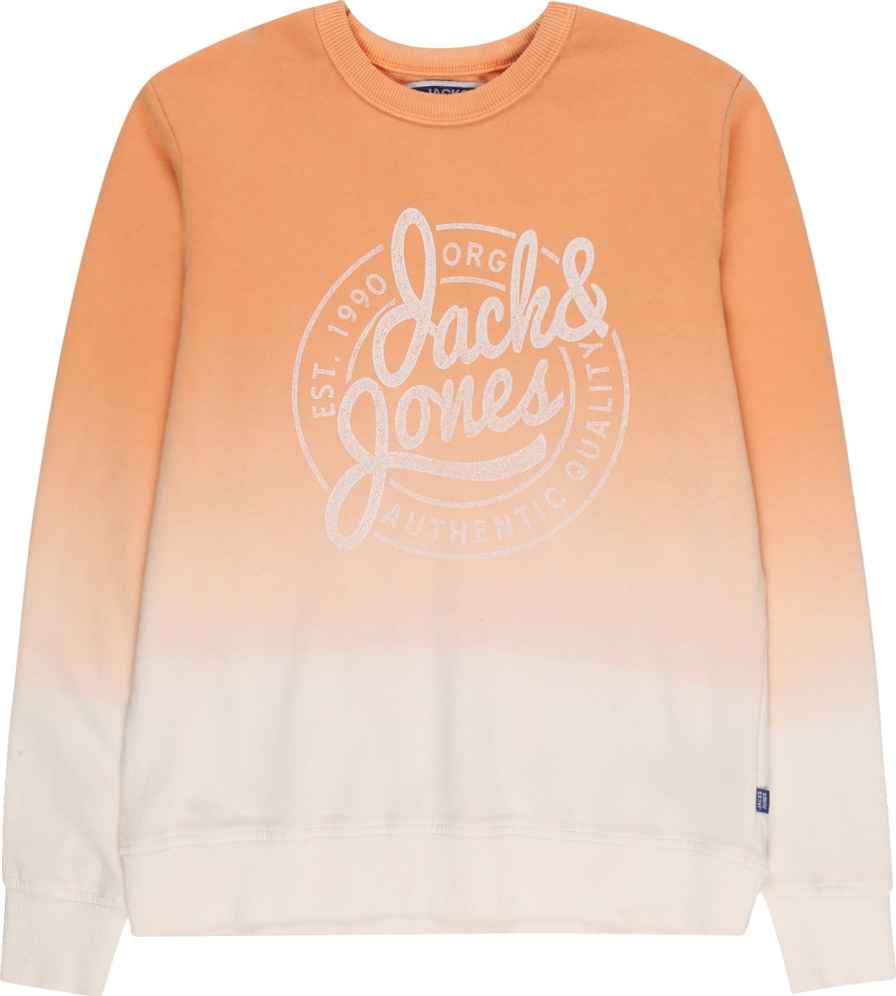 Jack & Jones Junior Mikina 'TARIF' oranžová / bílá