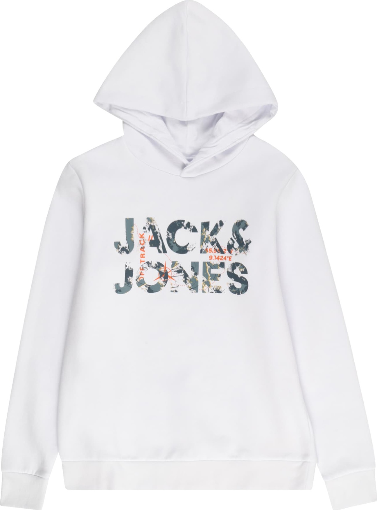 Jack & Jones Junior Mikina 'Tech' žlutá / zelená / oranžová / bílá