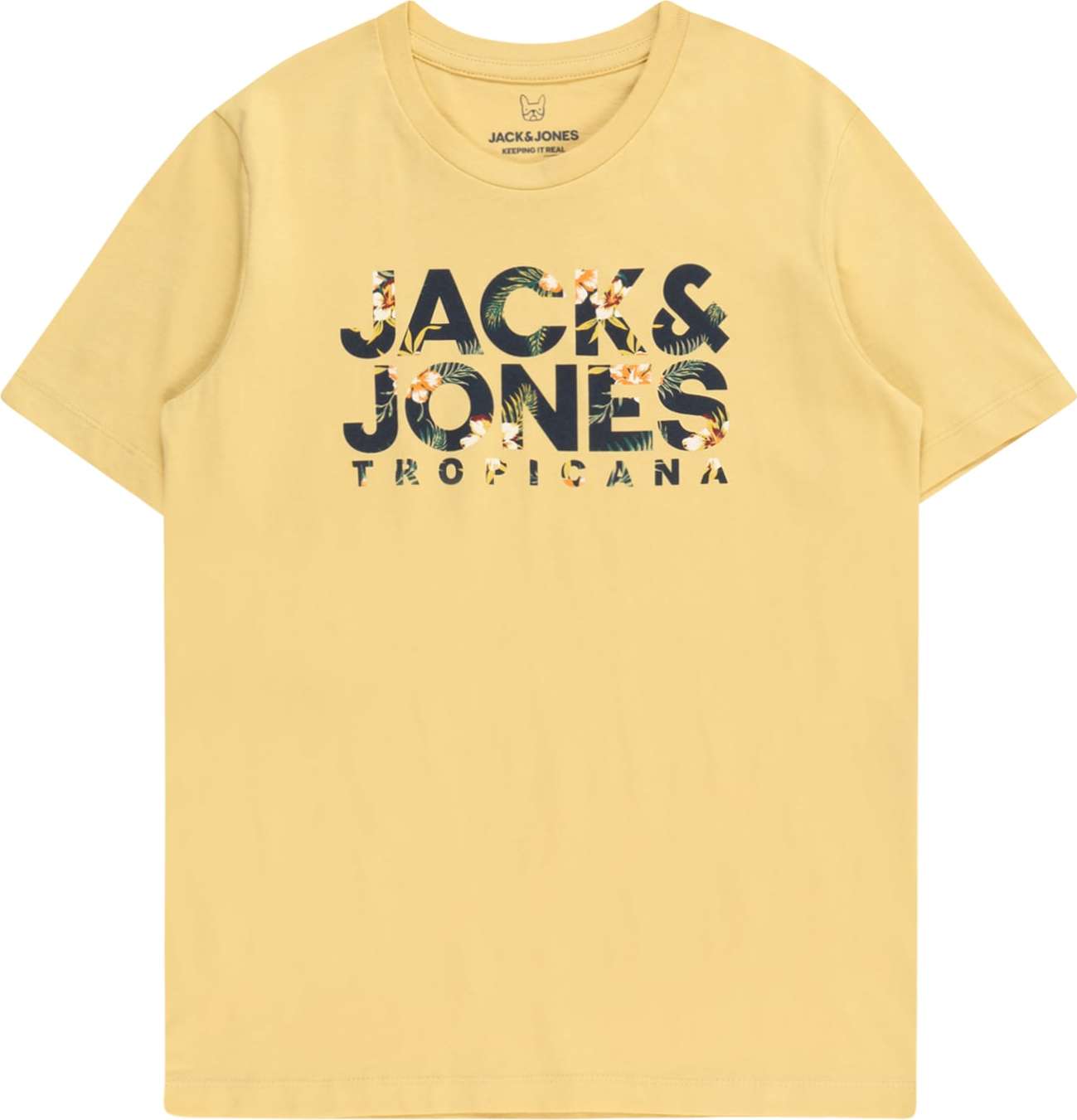 Jack & Jones Junior Tričko 'BECS' hořčicová / oranžová / černá / bílá