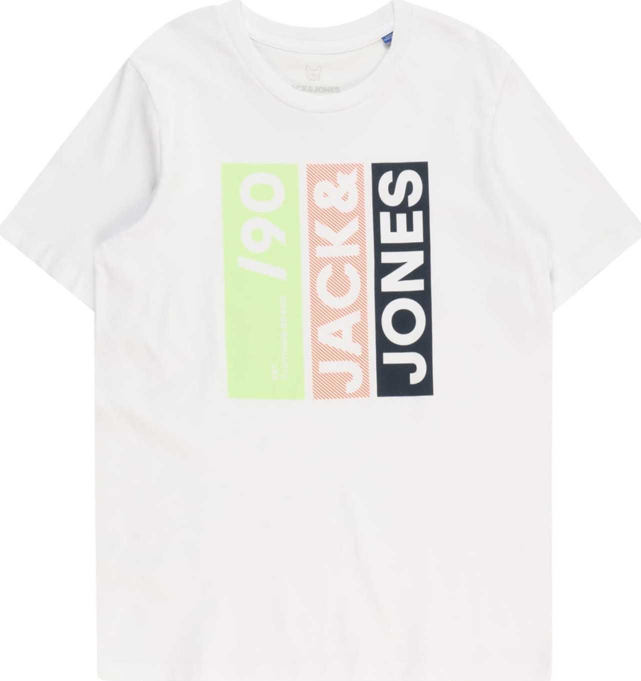 Jack & Jones Junior Tričko 'JIO' námořnická modř / svítivě zelená / humrová / přírodní bílá