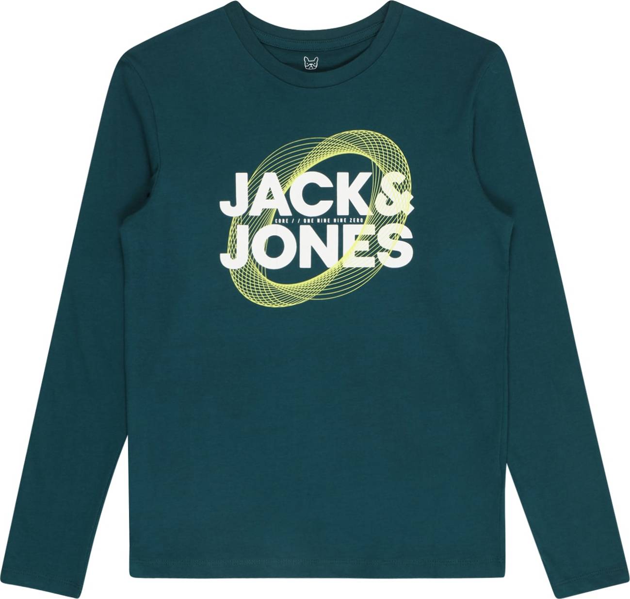 Jack & Jones Junior Tričko 'LUCA' jablko / tmavě zelená / bílá