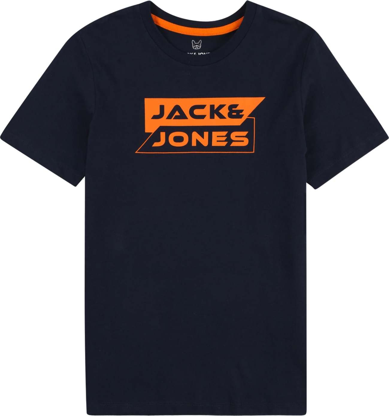 Jack & Jones Junior Tričko 'SHEAR' námořnická modř / oranžová