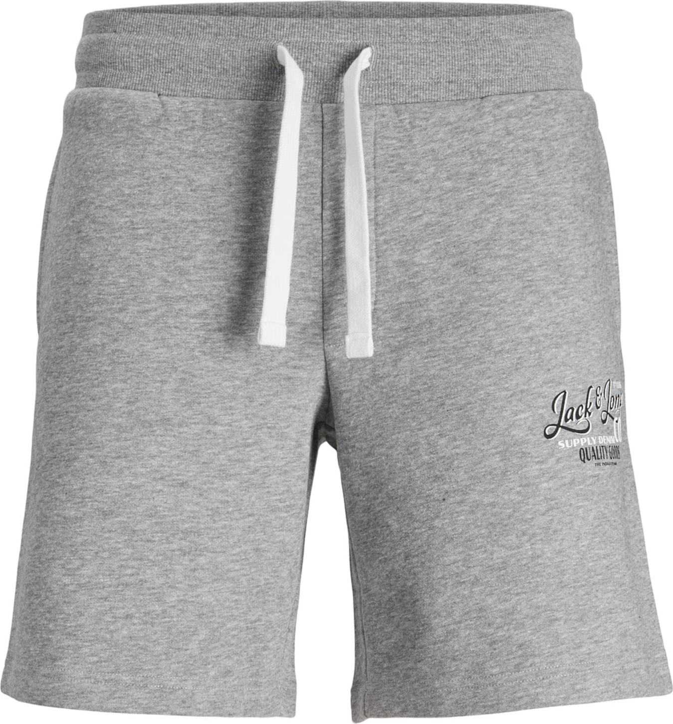 JACK & JONES Kalhoty 'Andy' marine modrá / světle šedá / černá / bílá