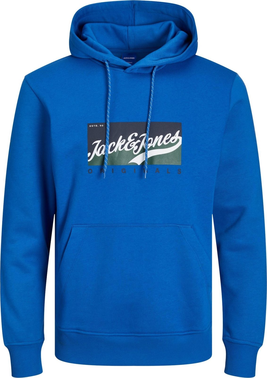 JACK & JONES Mikina 'Becks' marine modrá / khaki / černá / bílá