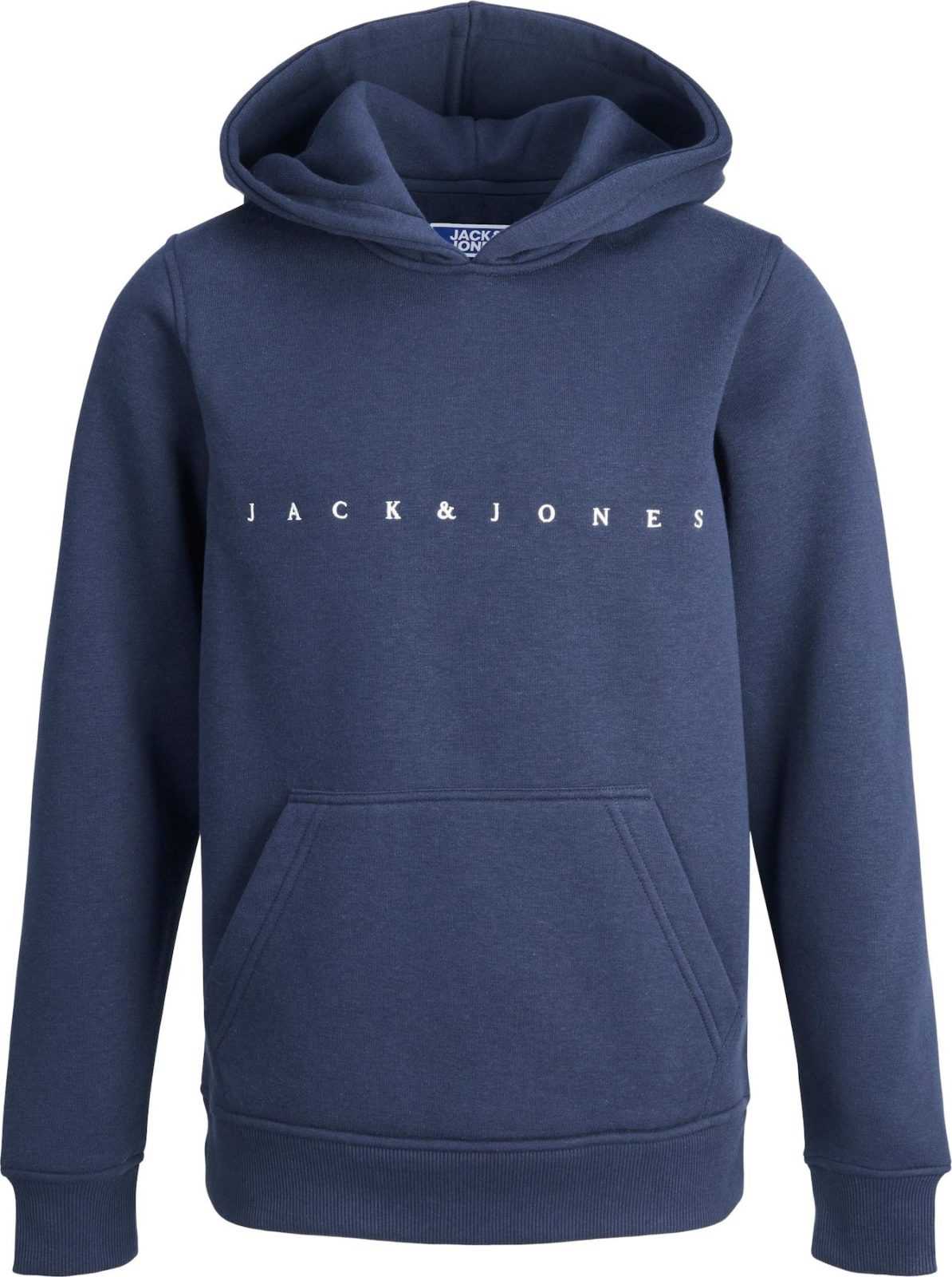 JACK & JONES Mikina 'Copenhagen' námořnická modř / bílá