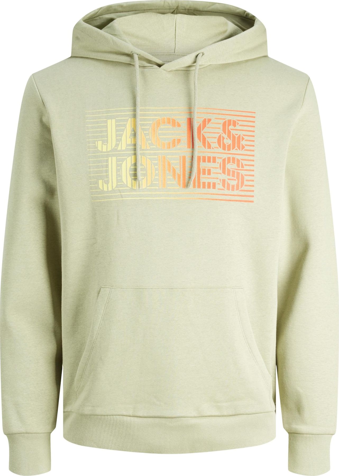 JACK & JONES Mikina 'RAYMOND' žlutá / světle zelená / oranžová