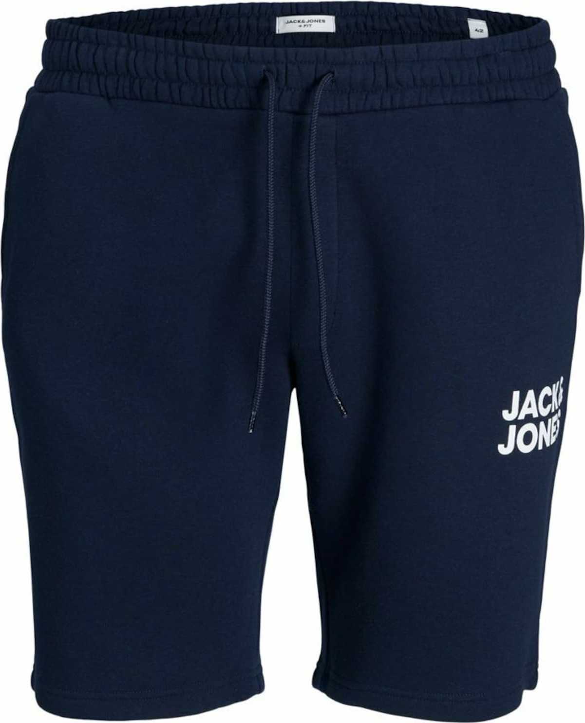 Jack & Jones Plus Kalhoty námořnická modř / bílá