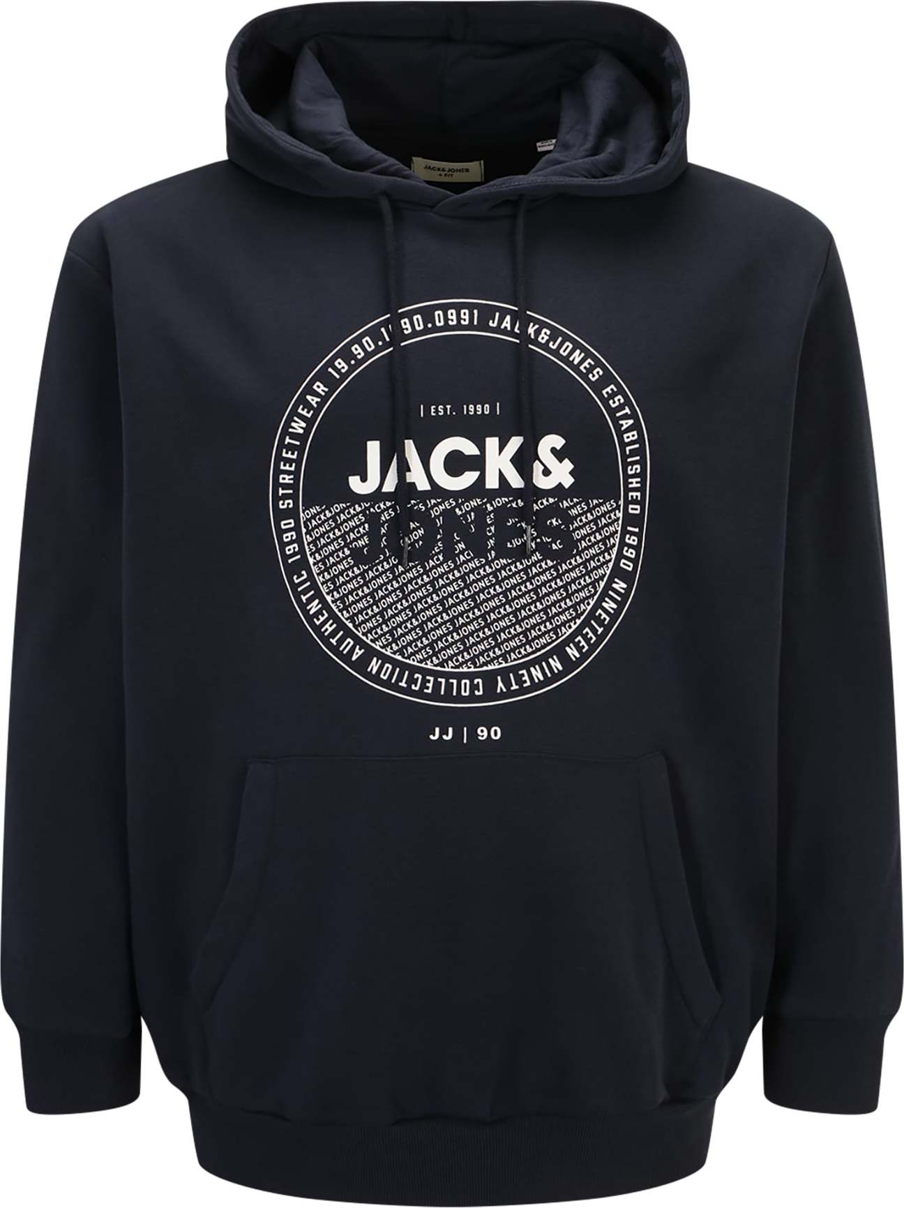 Jack & Jones Plus Mikina 'RALF' námořnická modř / offwhite