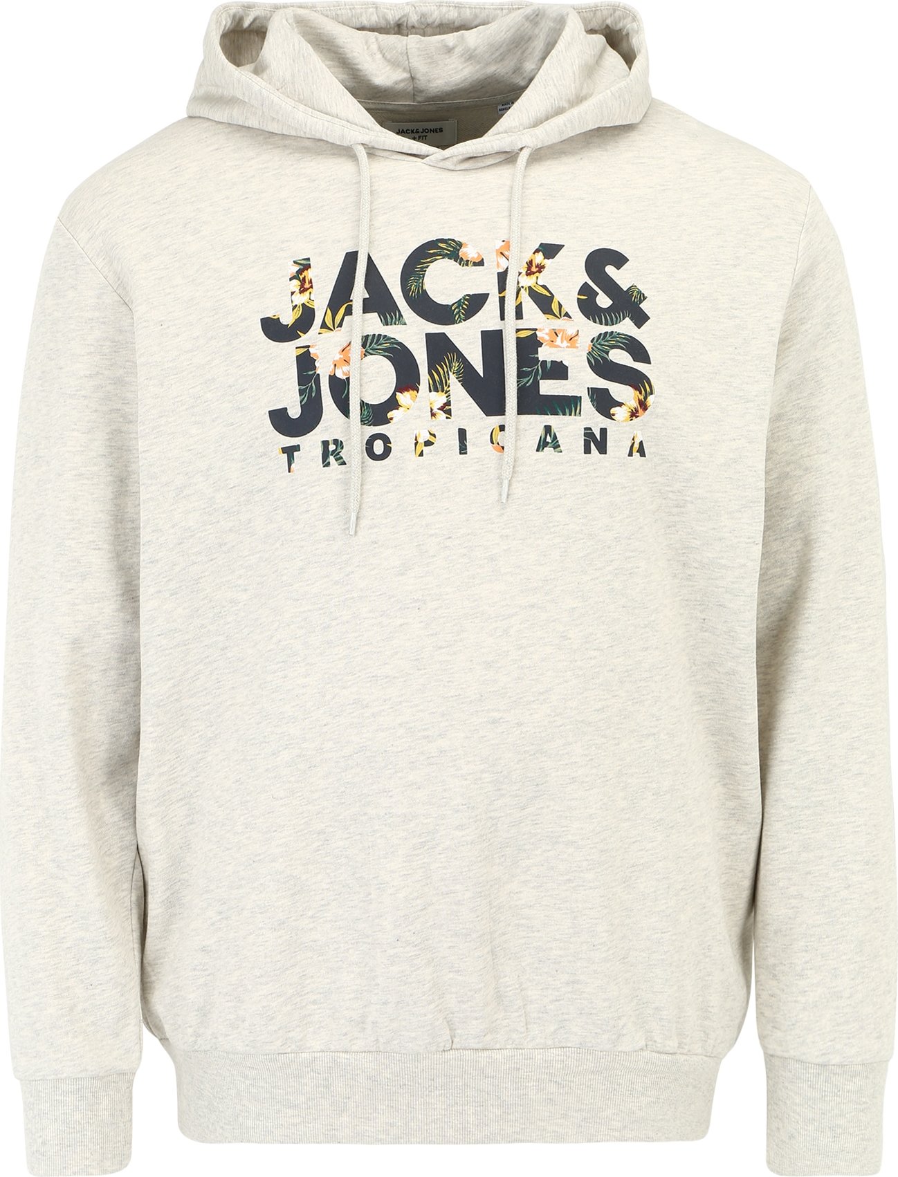 Jack & Jones Plus Mikina tmavě modrá / zelená / oranžová / bílý melír