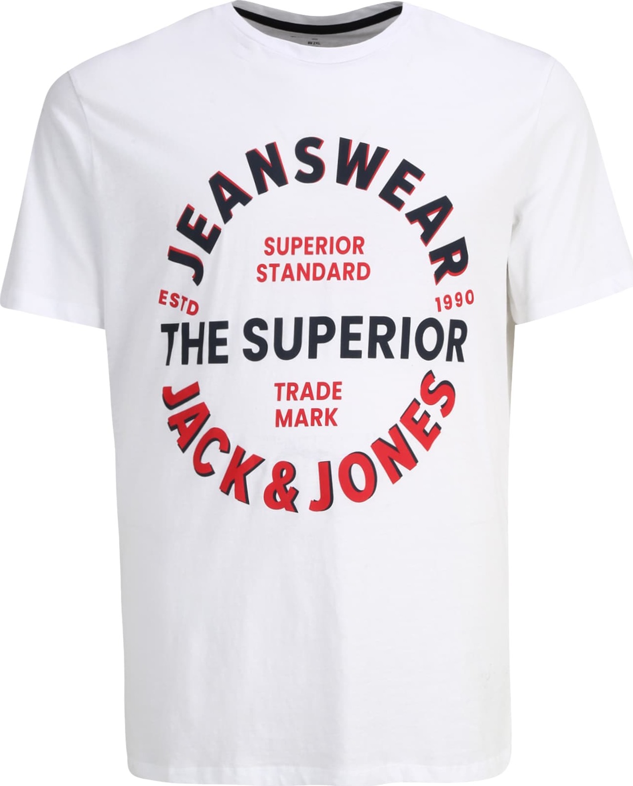 Jack & Jones Plus Tričko červená / černá / bílá