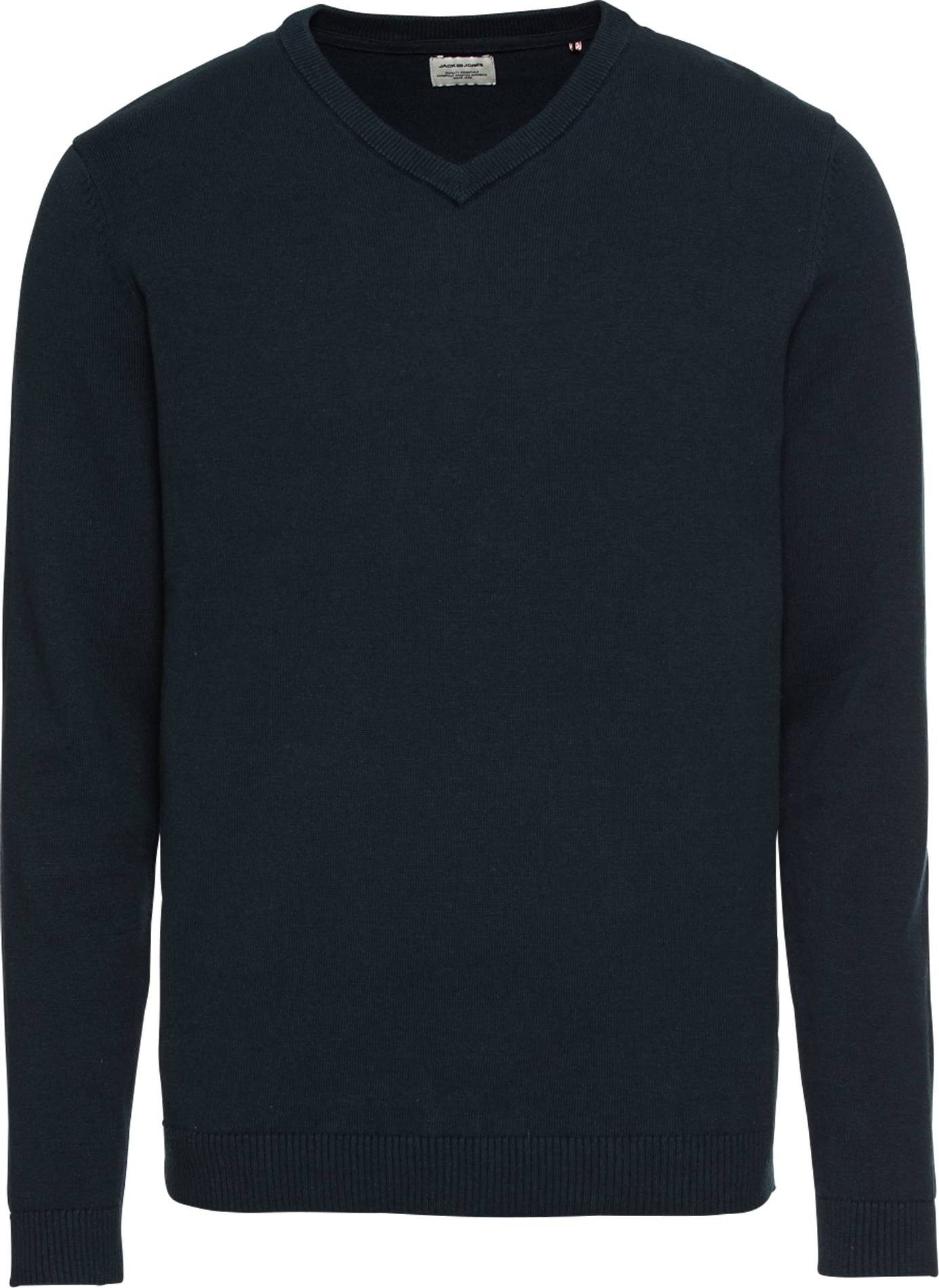 JACK & JONES Svetr 'JJEBASIC KNIT V-NECK' noční modrá