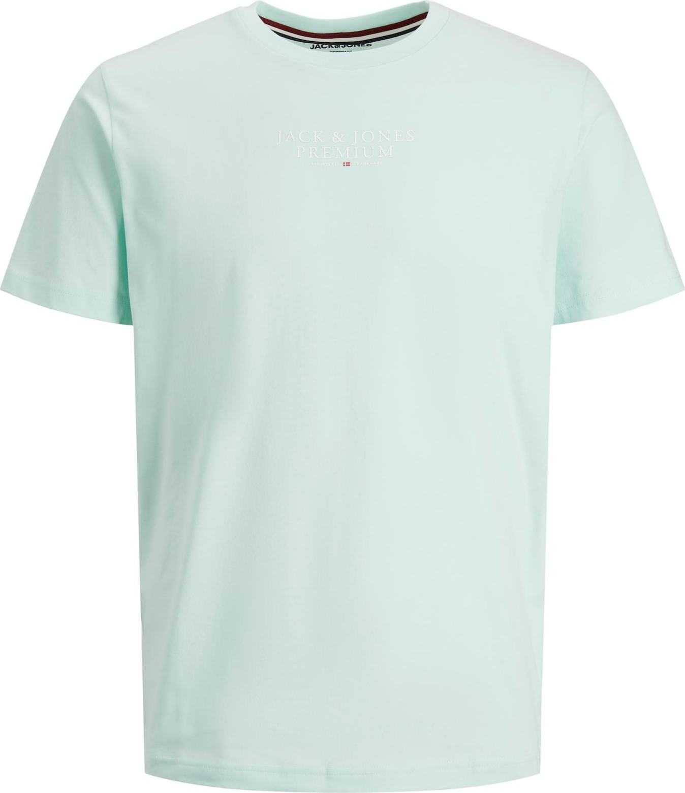 JACK & JONES Tričko 'ARCHIE' aqua modrá / červená / bílá