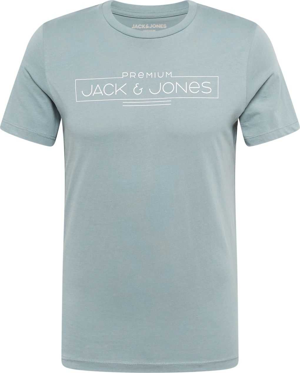 JACK & JONES Tričko 'BOOSTER' pastelová modrá / bílá