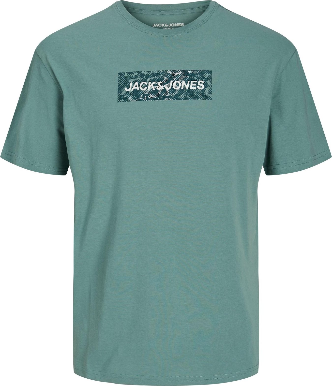 JACK & JONES Tričko kouřově modrá / tmavě modrá / bílá