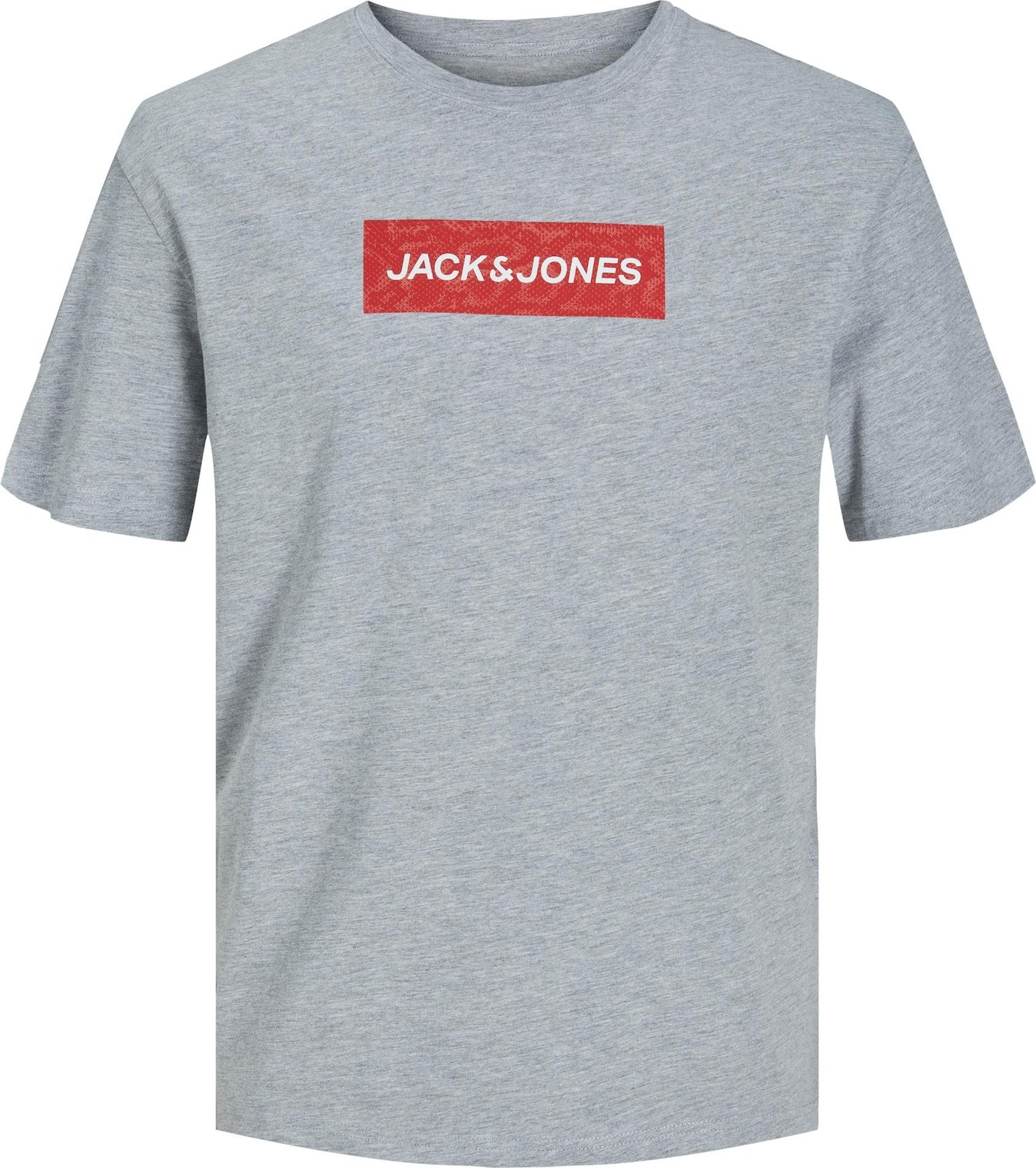 JACK & JONES Tričko šedá / červená / bílá