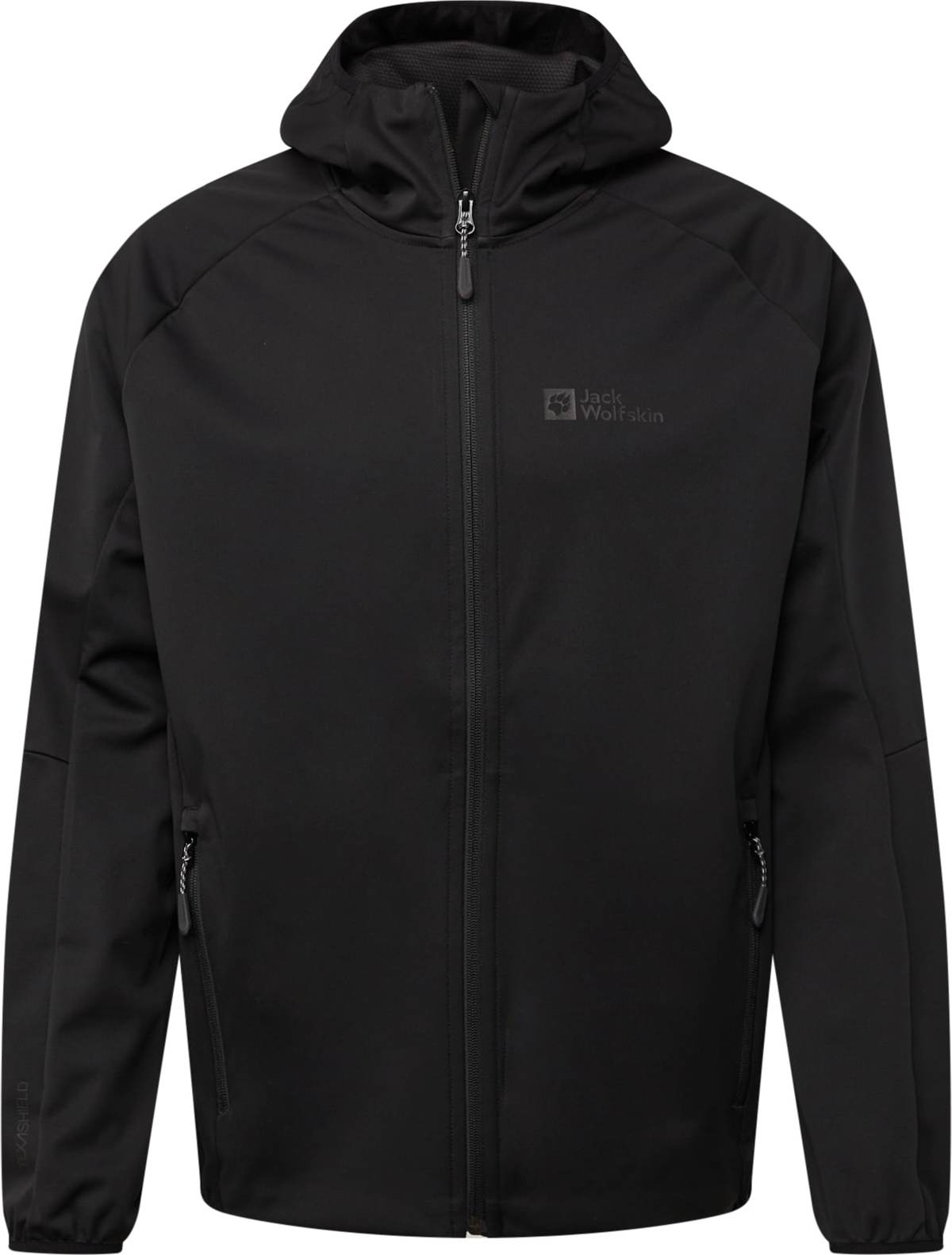 JACK WOLFSKIN Outdoorová bunda 'FELDBERG HOODY M' šedá / černá