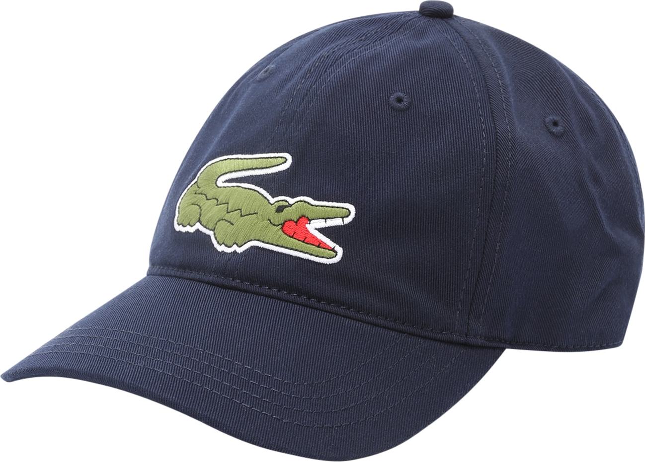 LACOSTE Čepice námořnická modř / světle zelená / ohnivá červená / bílá