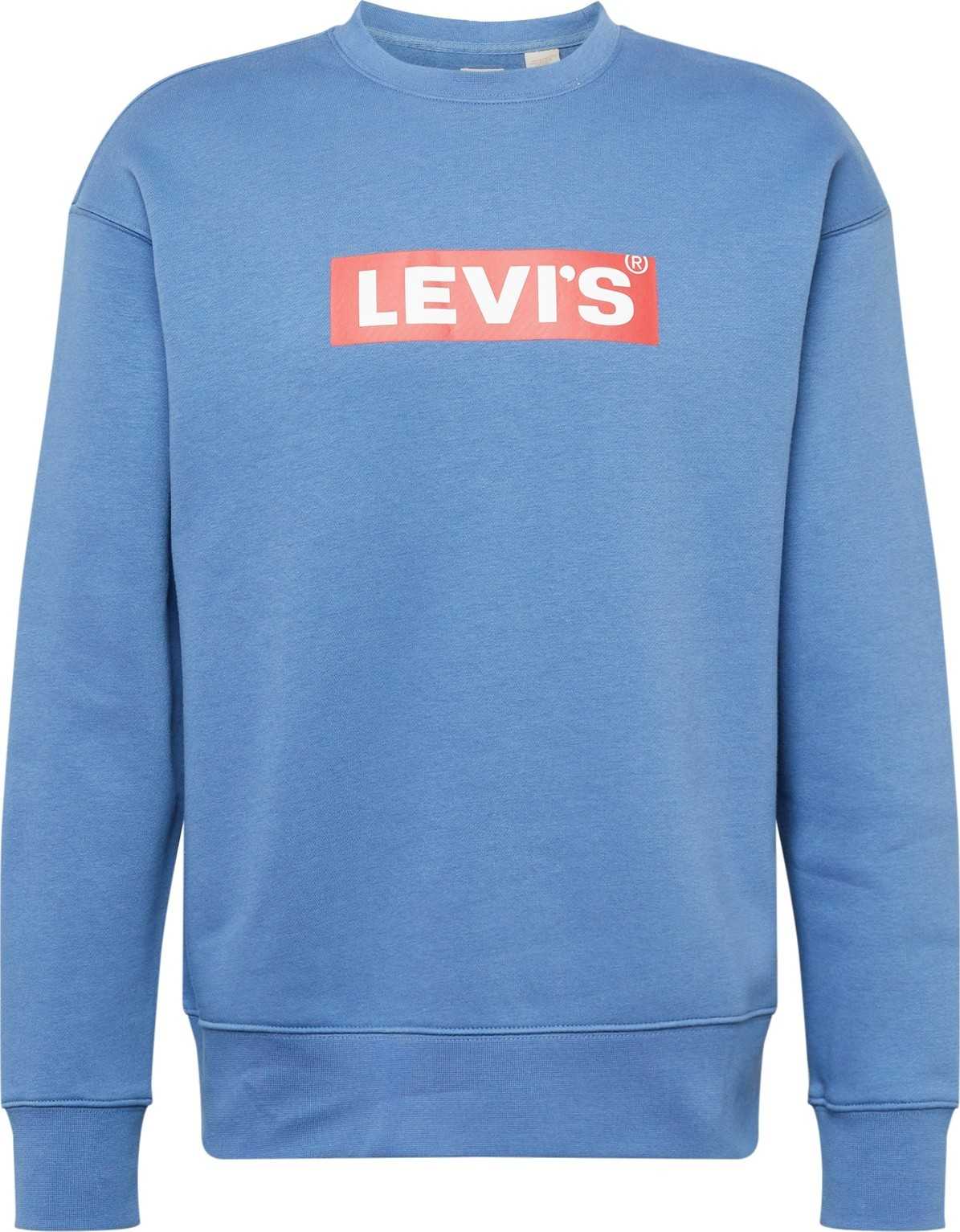 LEVI'S Mikina kouřově modrá / červená / bílá