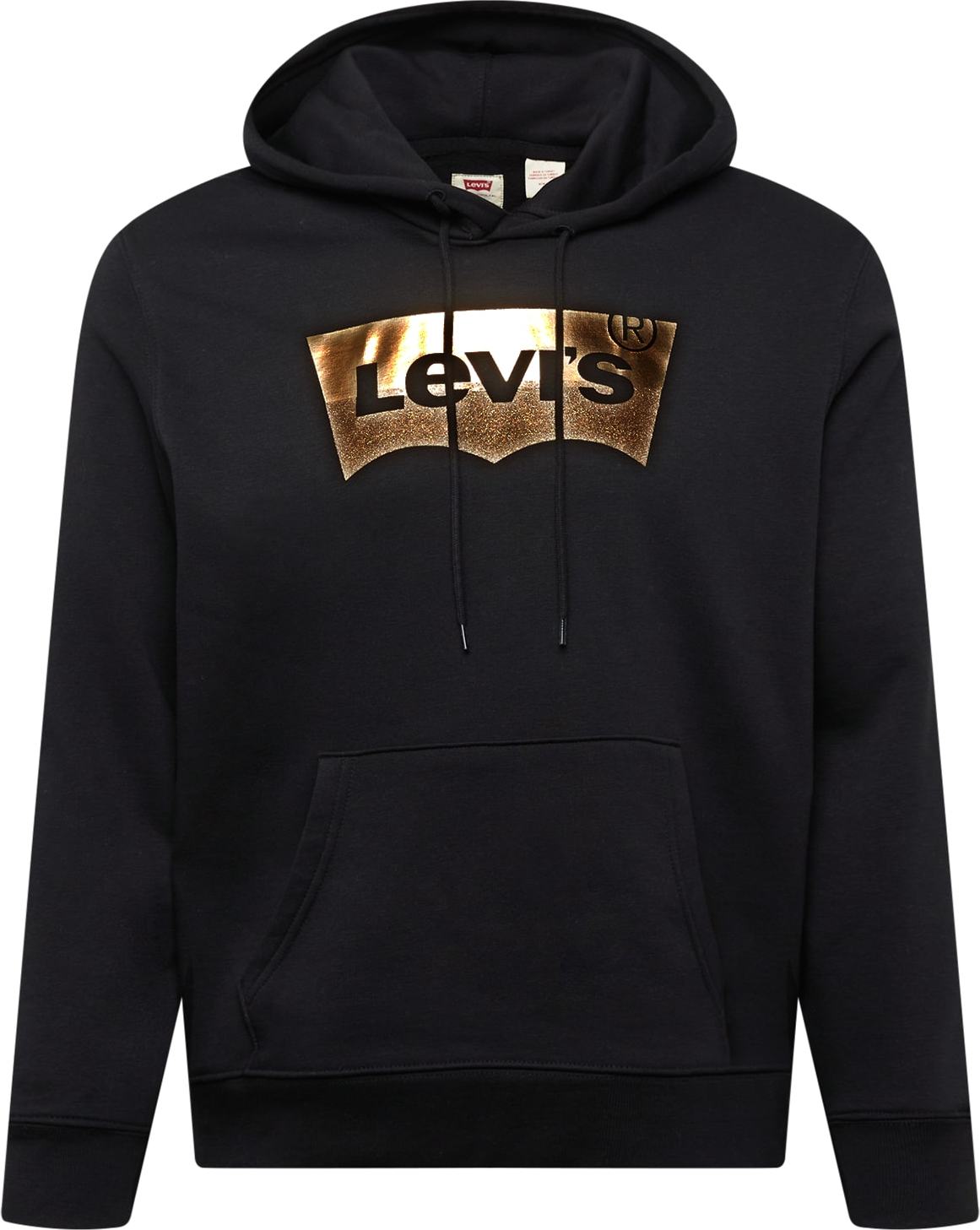 LEVI'S Mikina 'LSE_T3 GRAPHIC HOODIE BLACKS' zlatá / černá