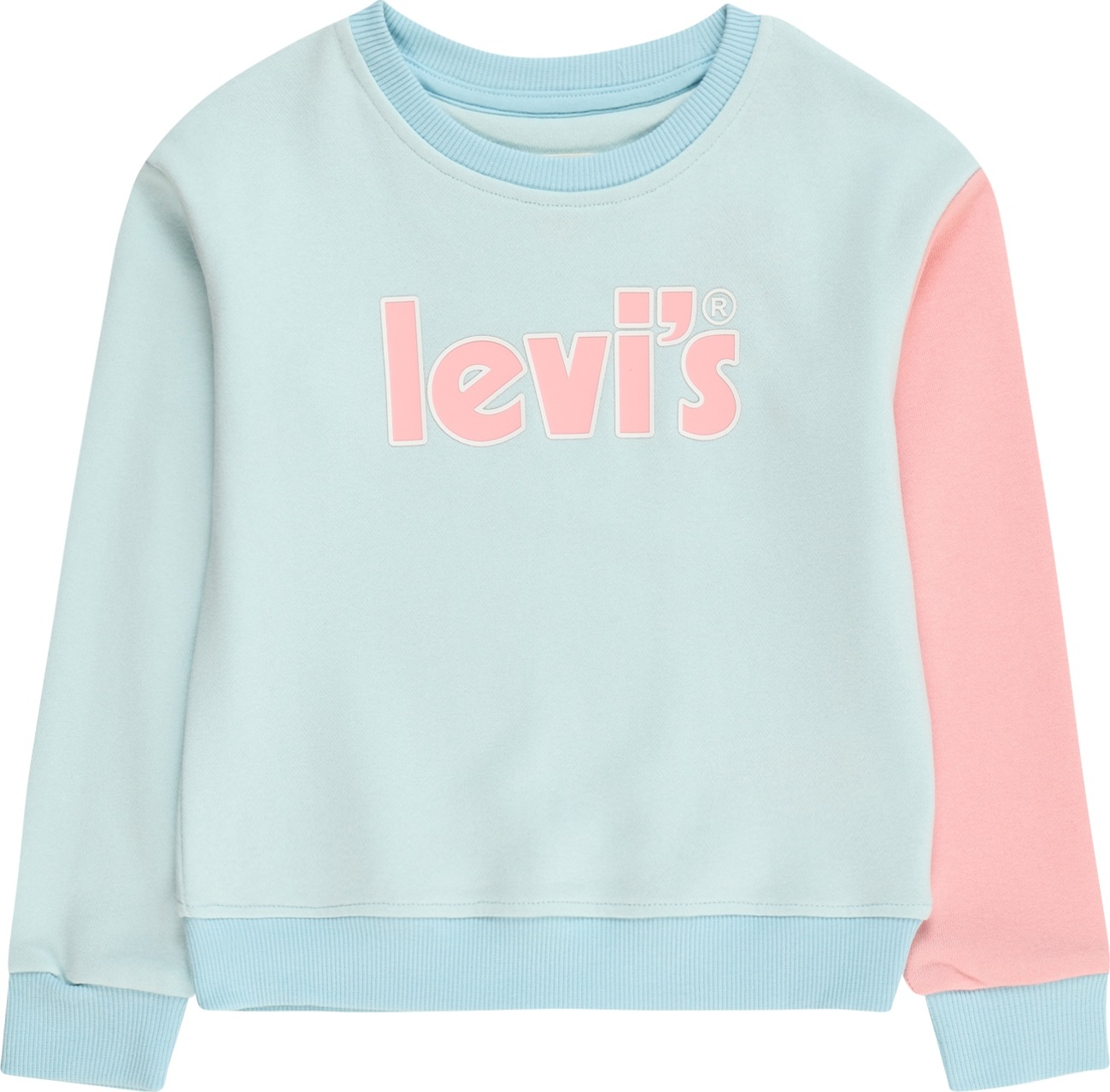 LEVI'S Mikina světlemodrá / růžová / bílá