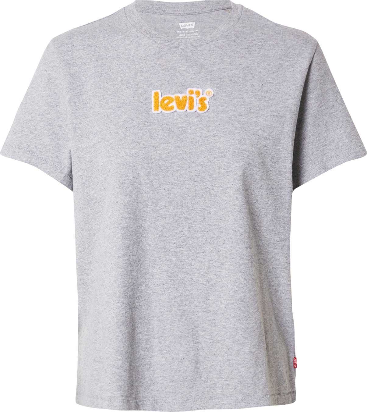 LEVI'S Tričko šedý melír / oranžová / bílá