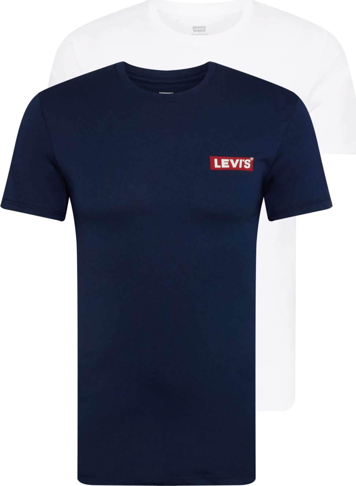 LEVI'S Tričko '2PK CREWNECK GRAPHIC NEUTRALS' námořnická modř / krvavě červená / bílá