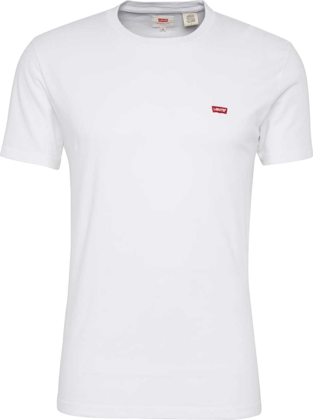 LEVI'S Tričko 'SS ORIGINAL HM TEE NEUTRALS' krvavě červená / bílá