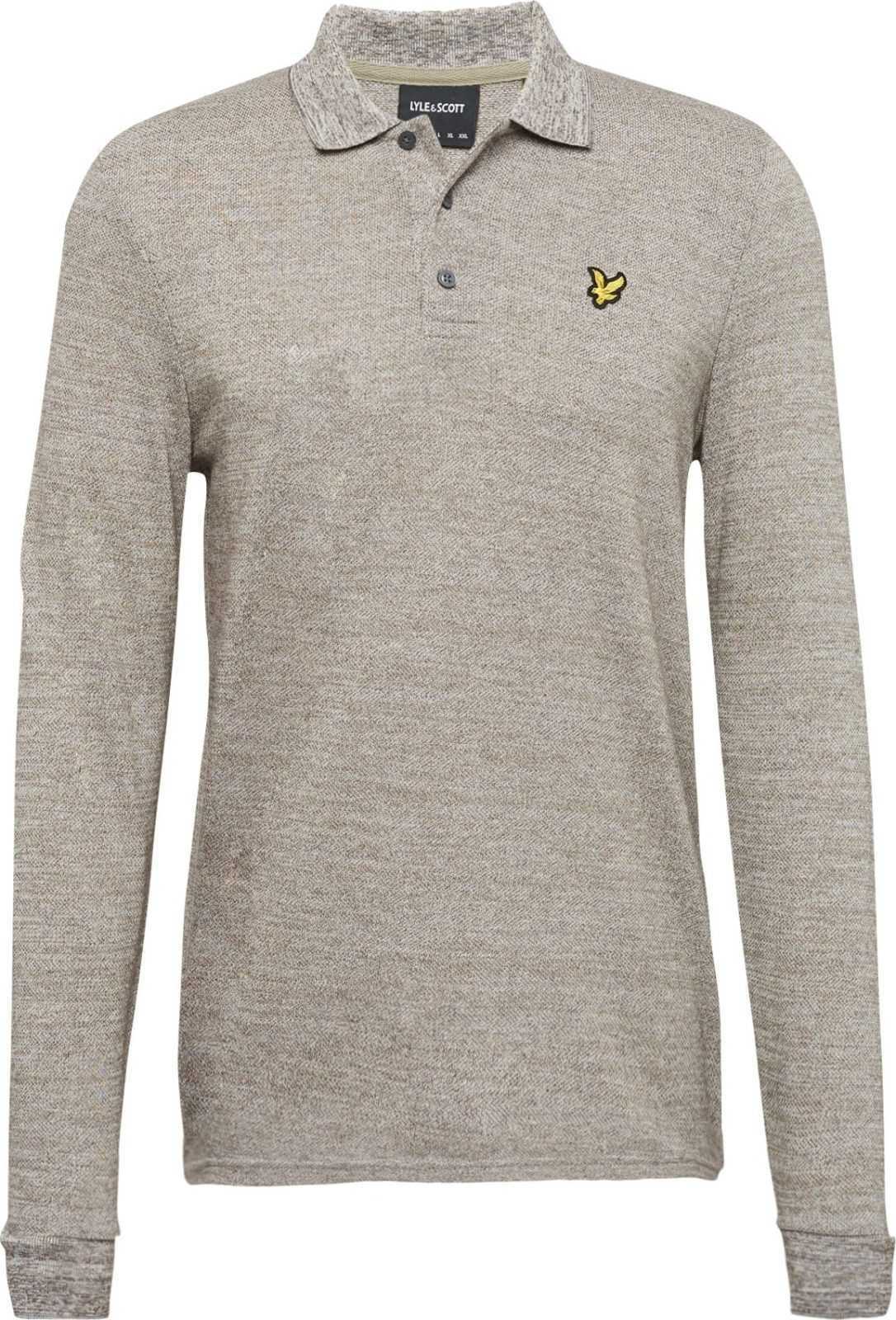 Lyle & Scott Tričko 'End on End' žlutá / khaki / černá