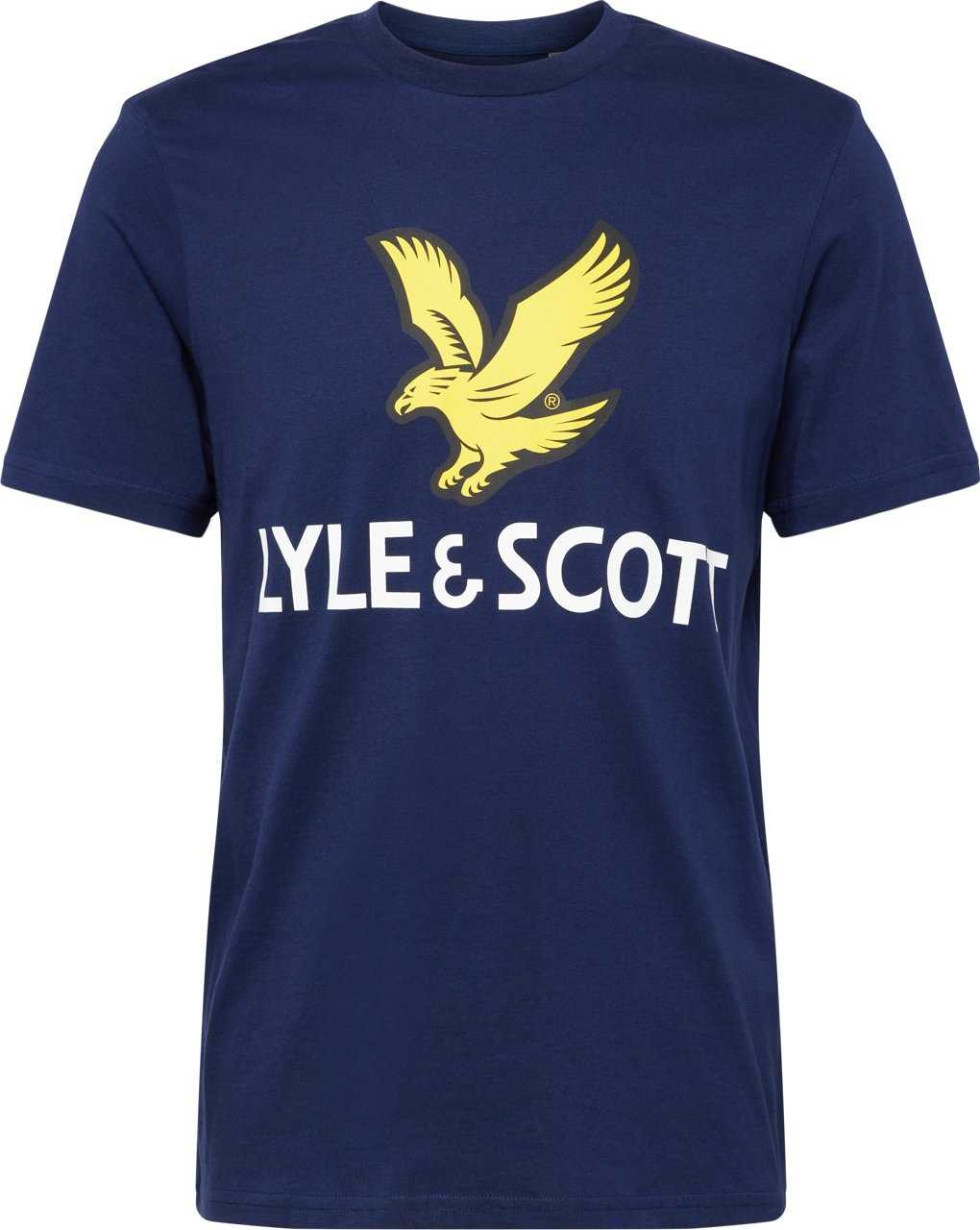 Lyle & Scott Tričko námořnická modř / žlutá / černá / bílá