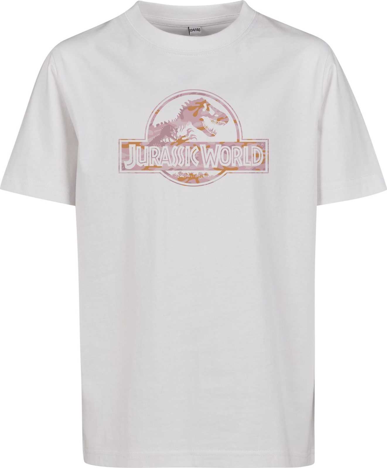 Mister Tee Tričko 'Jurassic World' oranžová / pink / offwhite