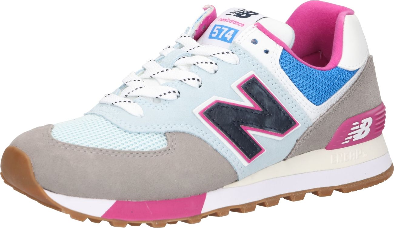 new balance Tenisky azurová / nebeská modř / šedobéžová / pink / bílá