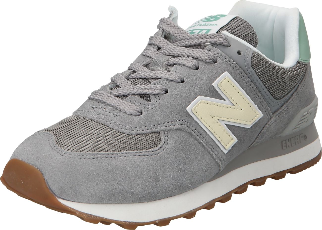 new balance Tenisky béžová / šedá / zelená / bílá