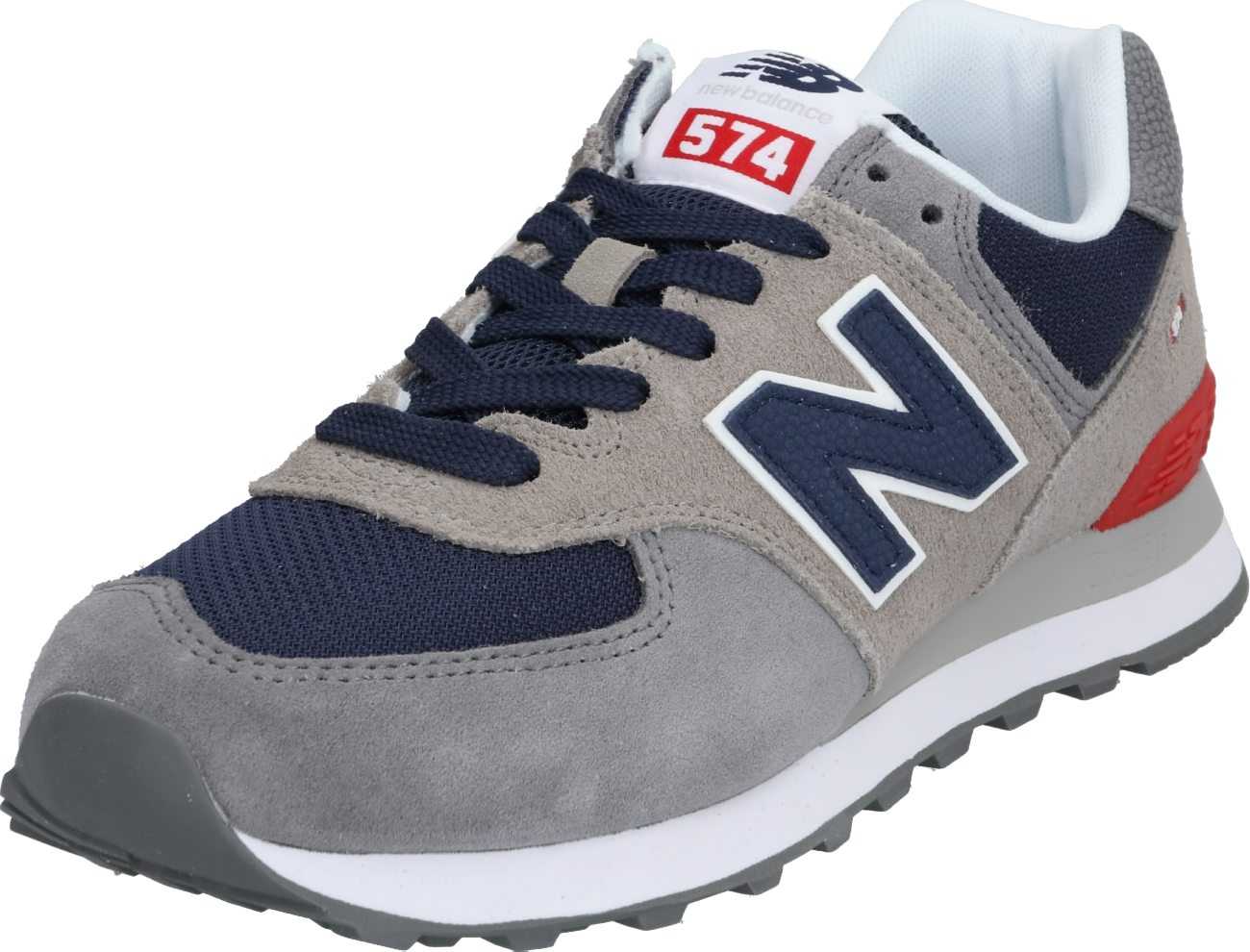 new balance Tenisky tmavě modrá / šedá / kouřově šedá / červená